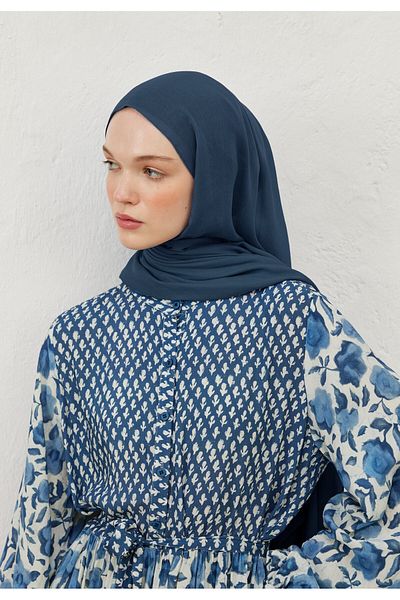 Fresh Rami Viscos Shawl Indigo