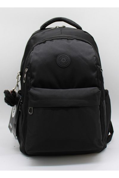 LaddyCo Modern Casual School Backpack Water Resistant Unisex School Bag 2500 Black