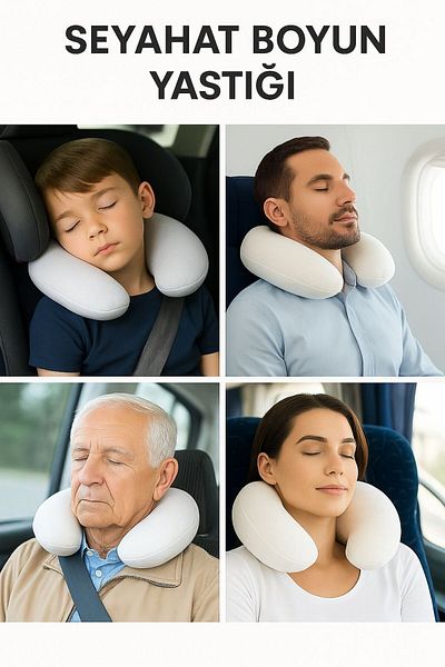 Viscomina Visco Neck Pillow Orthopedic Visco Travel Neck Pillow White