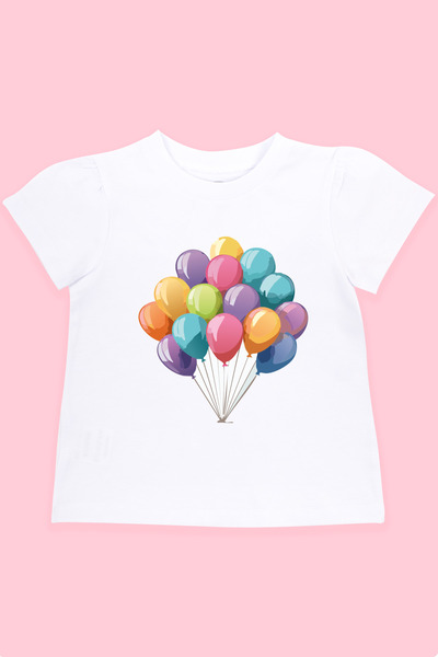 Mavipink Κοριτσίστικο βαμβακερό μπλουζάκι με μπαλόνι