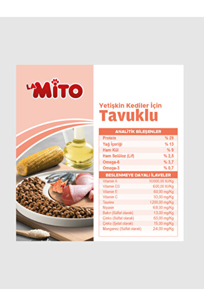 Mito Tavuklu 15 Kg Yetişkin Kedi Maması Adult Orjinal Paket