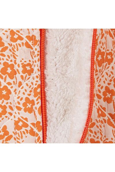 minibambi Brown Baby Girl Romper - Fleece and Floral Print