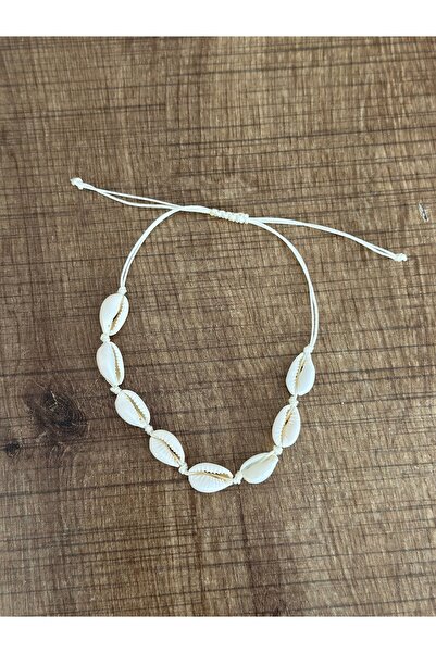 asal takı Seashell Necklace Bracelet Set Adjustable Cord