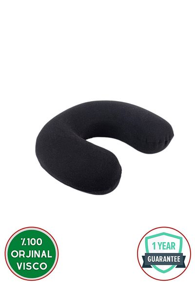 Viscomina Visco Neck Pillow Orthopedic Visco Travel Neck Pillow Black