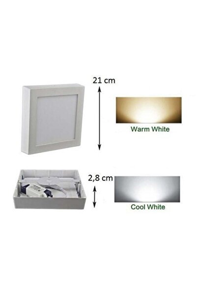 Cata 18w Led Panel Sıva Üstü Kare Beyaz Kasa Günışığı Ct-5234g