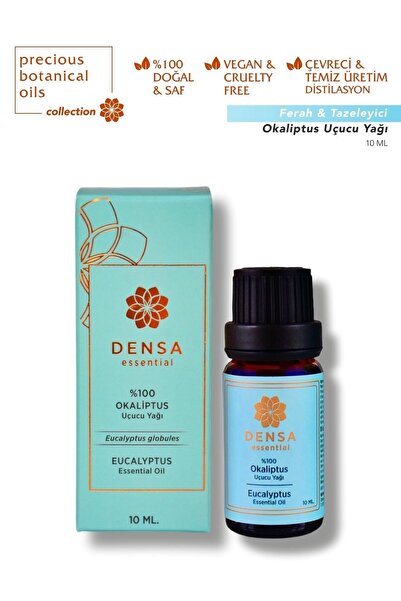 Densa Essential Okaliptus Uçucu Yağı %100 Saf Doğal 10 ml Difüzör Buhurdanlık Uyumlu