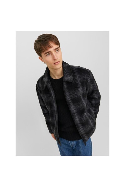 Jack & Jones Jack&Jones Shirt Collar Quilted Black Men's Coat 12238915