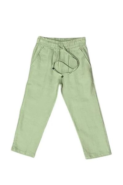 RİNDO KİDS Muslin Elastic Trousers Green