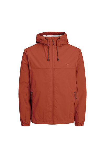 Jack & Jones Palton roșu cu glugă pentru bărbați Jack&jones Camper