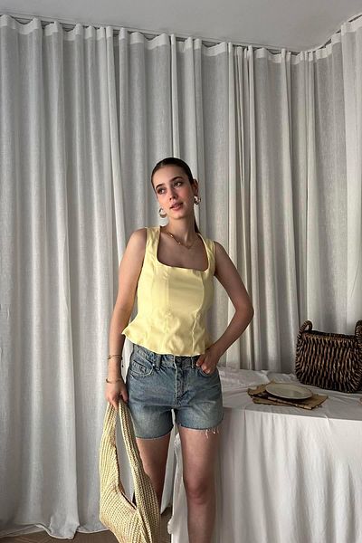 lizge giyim Peplum Corset Top