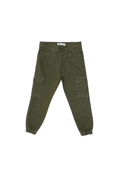 RİNDO KİDS Cargo Pocket Gabardine Pants Khaki