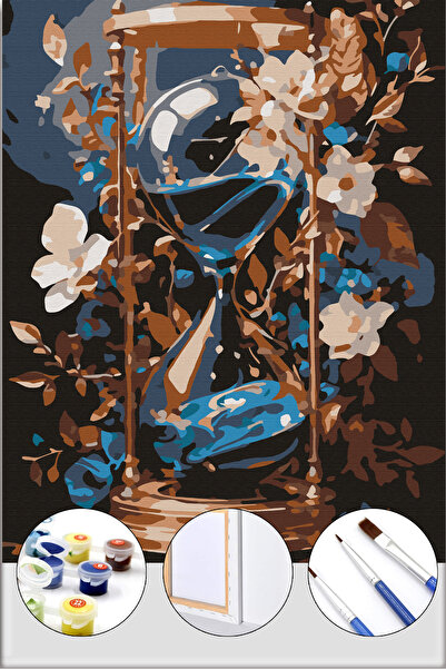 İZSA HOBİ Sayılarla Boyama Hobi Seti 40x50 Çerçeveli Numaralı Tuval Fırça Boy...