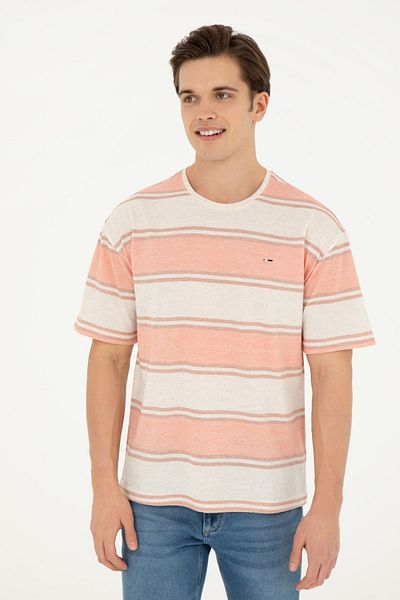 U.S. Polo Assn. Ανδρικό μπλουζάκι Oversize ριγέ - Άνετο και κομψό
