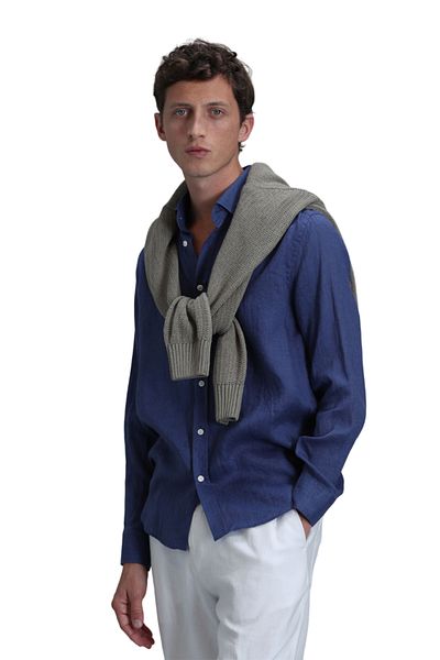 Lufian Ανδρικό λινό πουκάμισο Pitaya Comfort Fit Saks