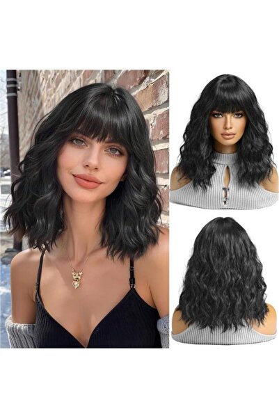 REMY HAİR Kısa Dalgalı Perçemli Vip Peruk