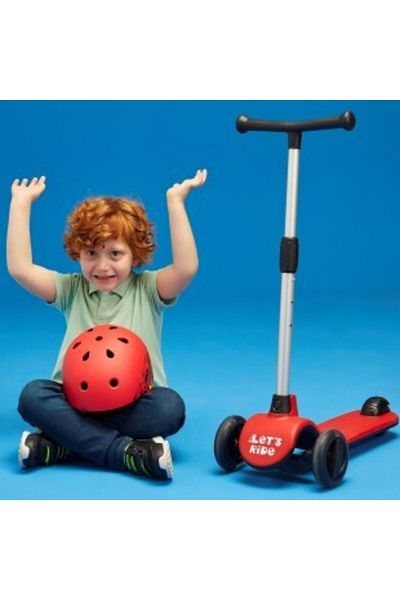 lets be child Lc Let's Ride Red Children's Scooter with Light and 3 Wheels