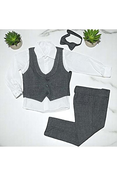 RİNDO KİDS set cu vestă COSTUME CLASIC Gri