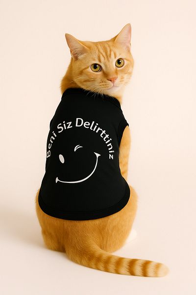 Monopetz Black Fleece Cat and Dog Outfit - You Crazy Me