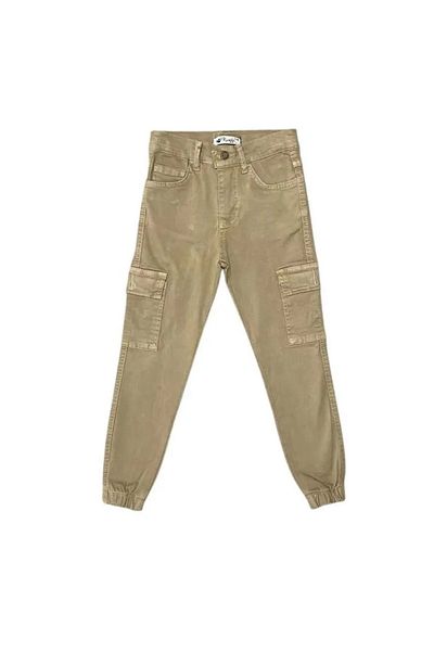 RİNDO KİDS Cargo Pocket Gabardine Trousers Camel