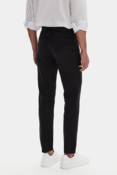 D'S Damat Comfort Fit Anthracite Straight Jean Jeans Five Pockets Lycra Washed Denim Trousers
