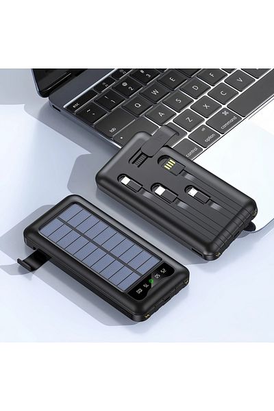 OEM 10000mAh Solar Power Bank | 15-18W Fast Charging, LED Flashlight, Phone Holder