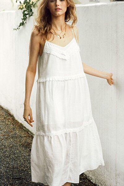 H&M Bağlanan Askılı Elbise