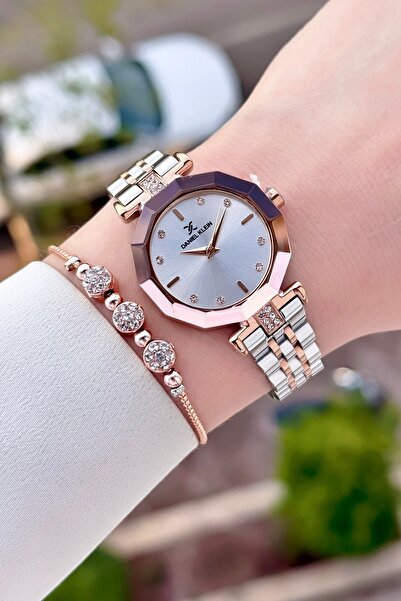 Daniel Klein Rose Gri Renk Ayarlanabilir Kordonlu Garantili Kadın Kol Saati v...