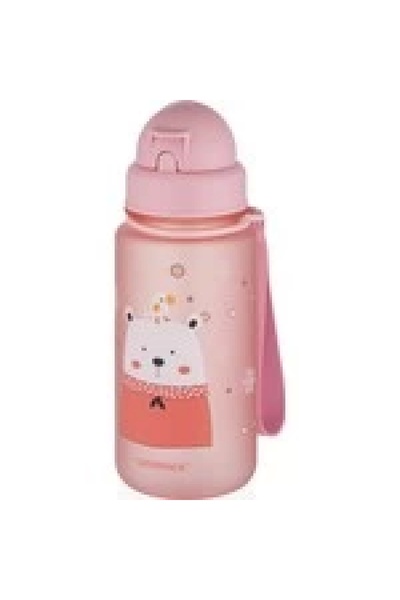 Uzspace 3024 400ml Açık Pembe Desenli Yeni Seri Su Matarası