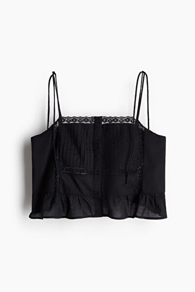 H&M Farbalalı ve Askılı Üst