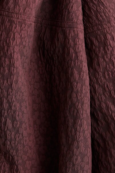 H&M Jakarlı Dokuma Elbise