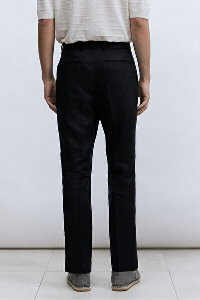 H&M Keten Takım Pantolonu Slim Fit
