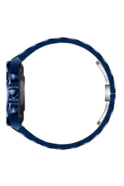 OEM TWINKLER® Smartwatch TKY-AK68 for Men, Bluetooth Calls, Health Monitoring, Metal Strap, Blue