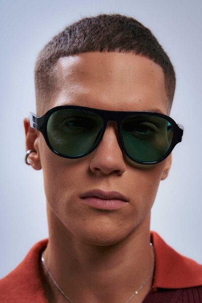 Bilge Karga Çardak Black Green Men's Sunglasses