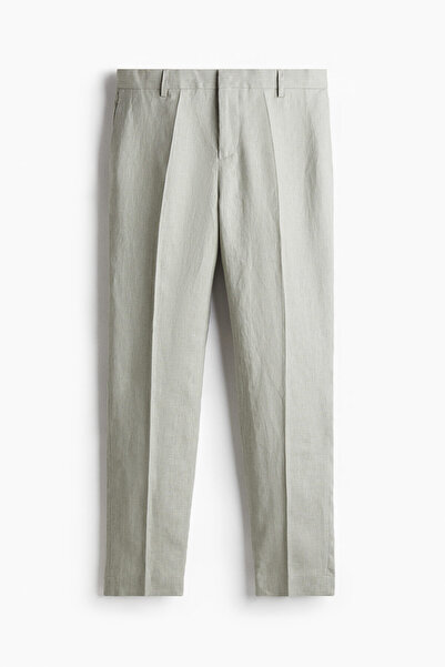 H&M Keten Takım Pantolonu Slim Fit