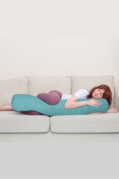 XPERMATE Pernă de îmbrățișare, pernă de dormit, pernă pentru picioare cilindru albastru