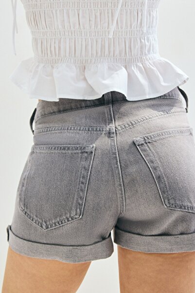 H&M Yüksek Belli Kot Şort