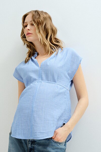 H&M MAMA Kuşaklı Muslin Bluz