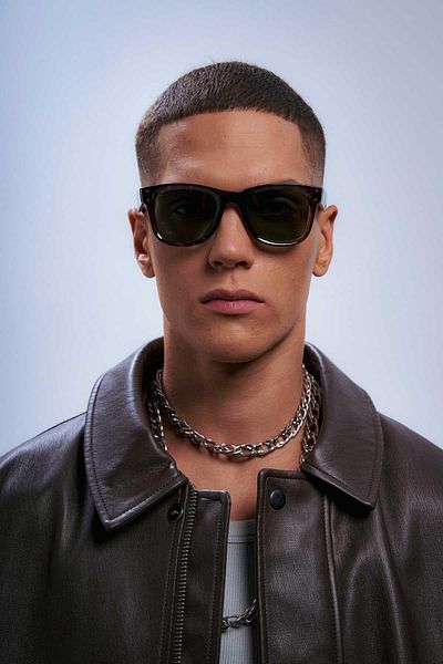 Bilge Karga Belen Leopard Green Men's Sunglasses