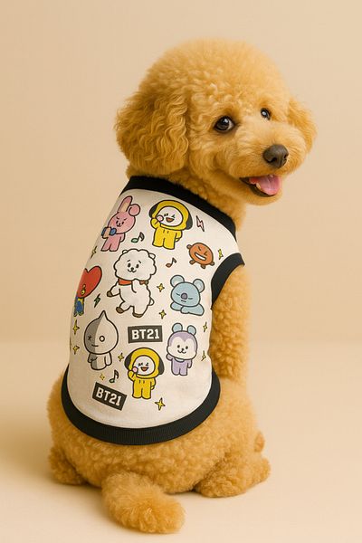 Monopetz Organic Fabric Dog and Cat Clothes - White Btsli