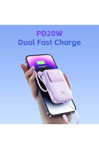 OEM External battery with 20W fast charging, 10000mAh, Digital display, blue