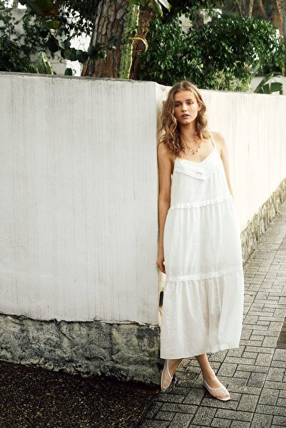 H&M Bağlanan Askılı Elbise