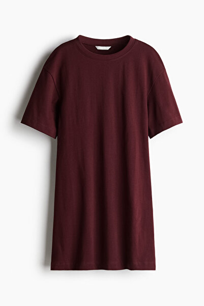 H&M Beli Belirgin Tişört Elbise