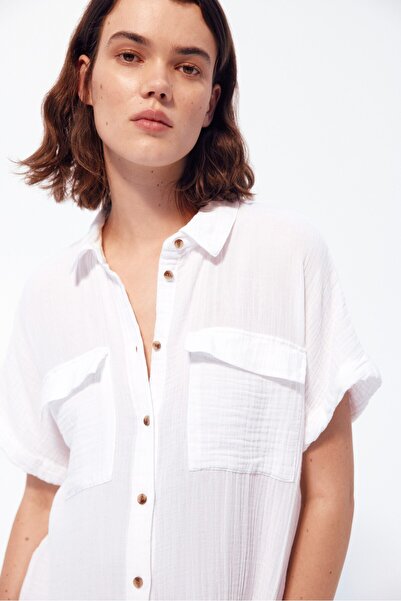 H&M MAMA Muslin Gömlek Elbise