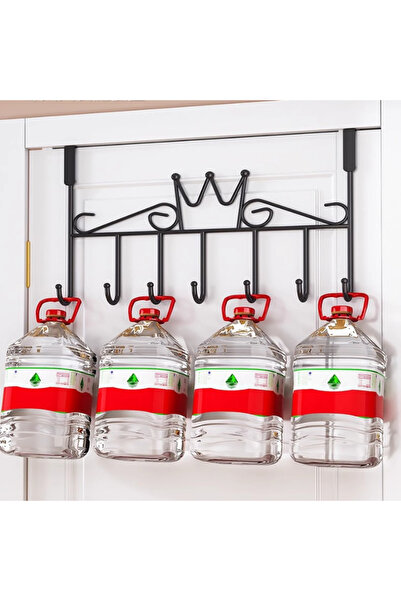 QGC Door Hook with 7 Hangers, 21.5x41cm, Heart-Shaped, White