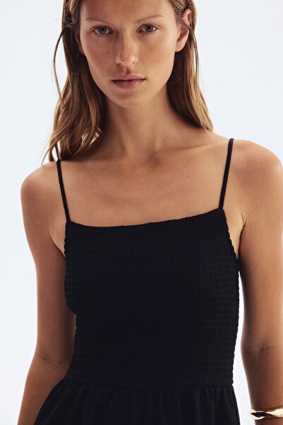 H&M Büzgülü ve Askılı Elbise