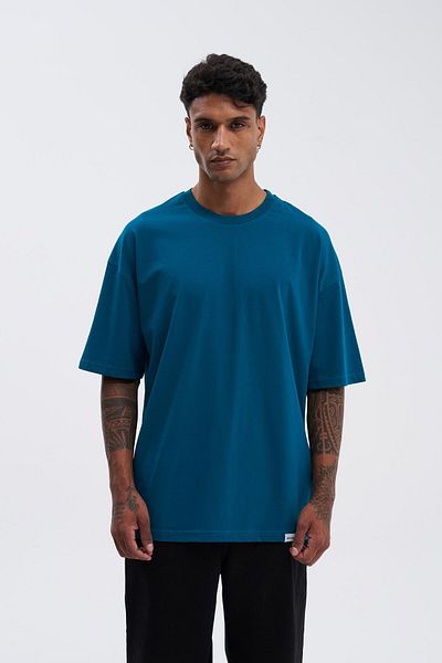 Machinist Men's Basic Super Cotton Oversize Dark Petrol T-Shirt