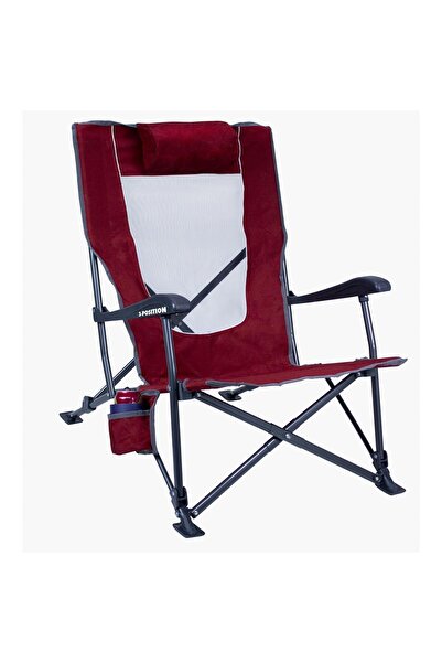 GCI Outdoor Low-Ride Recliner 3 Kademeli Katlanır Kamp Sandalyesi Bordo