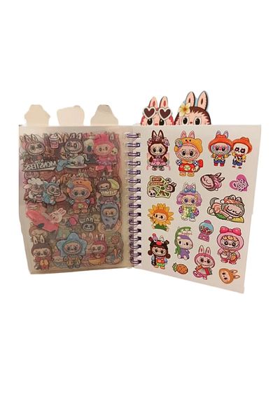 ÖrgüYastik Labubu Sticker Notebook (16 Sheets)