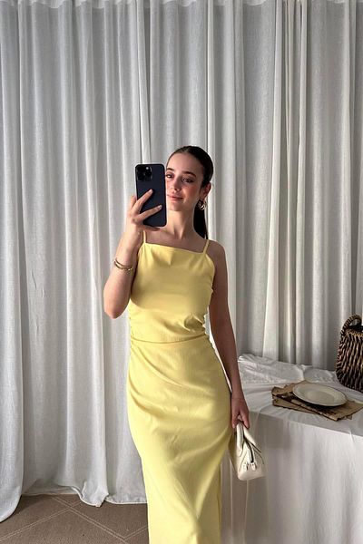 lizge giyim Smocked Midi Dress