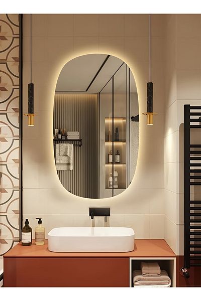 Taimi Elegant Makeup Mirror 60x40cm-beautiful Mirror With 3-levels Of Backlighting For Decoration